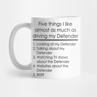 Five things - Defender - Beer Mug